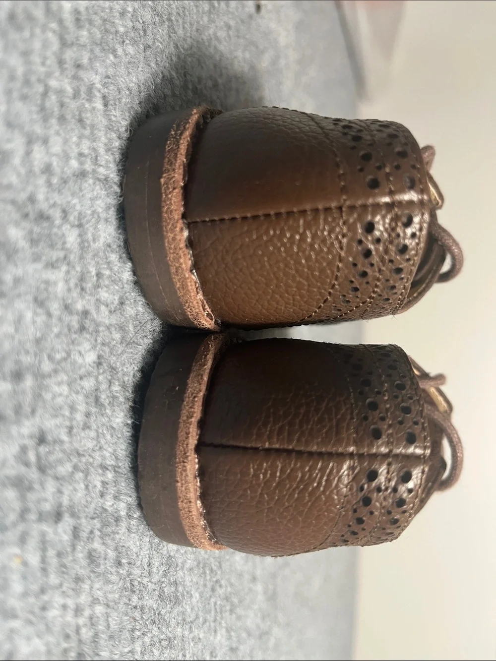 Janie and Jack Brown Wingtip Dress Shoes for Kids
